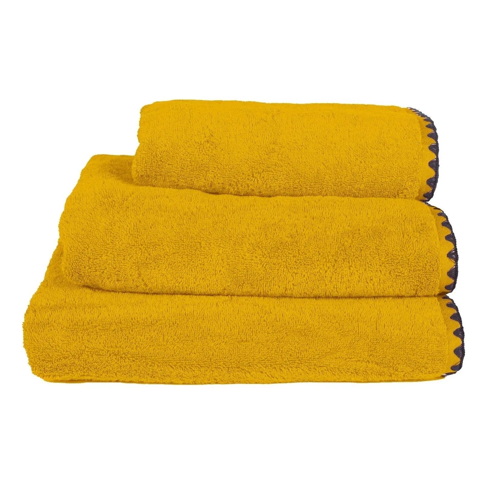 Haomy - Issey Baumwoll-Handtuch | Ocker