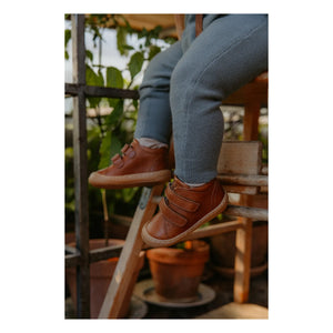 Petit Nord - Tägliche Klett-Sneaker | Cognac