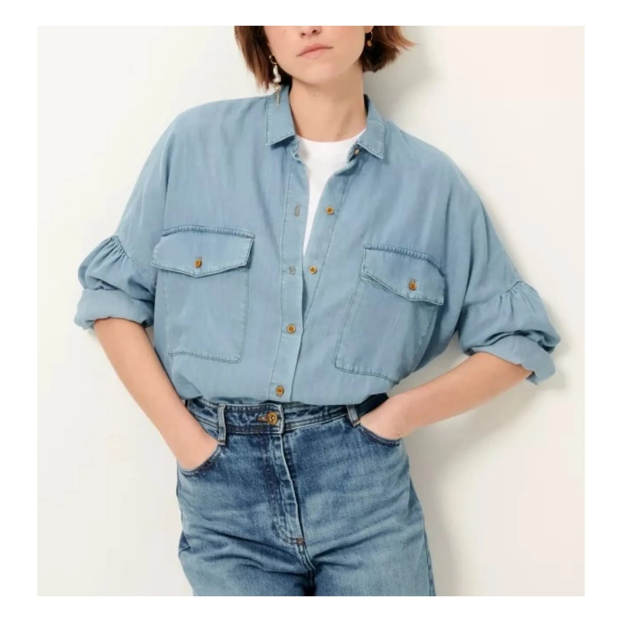 Sessùn - Botania Chambray-Hemd | Blau