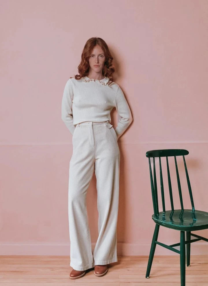 Emile et Ida - Eliane Häkelpullover | Ecru