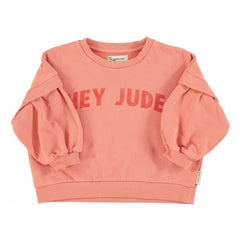 Piupiuchick - Hey Jude Rüschen-Sweatshirt aus Bio-Baumwolle | Koralle