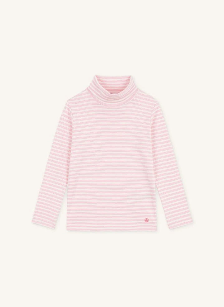 Petit Bateau - Gestreifter Rollkragen | Rosa