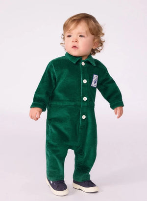 Petit Bateau - Pompist Ripp-Overall aus Bio-Baumwolle | Grün