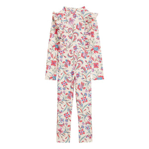 Louise Misha - Linette Fleurie Badeanzug Recycelte Fasern | Creme