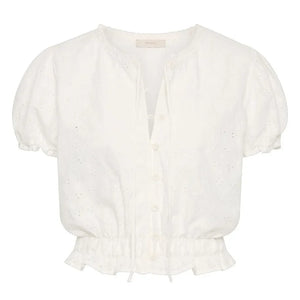 Faithfull the Brand – Santana Baumwoll-Top | Weiß