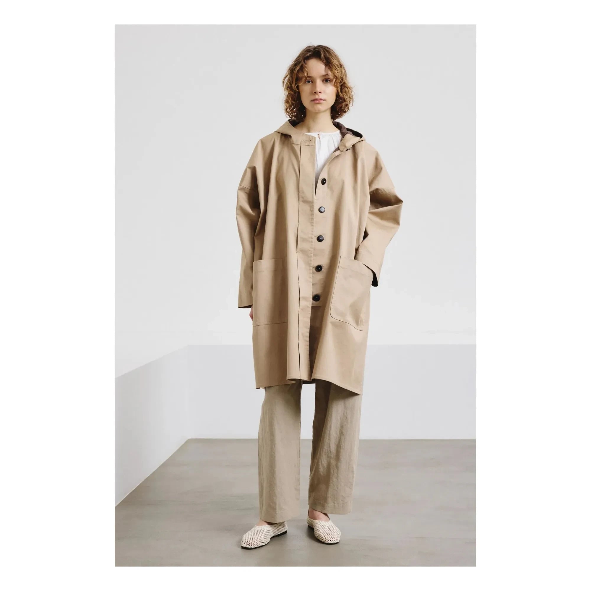 Pomandère - Wasserabweisende Jacke aus Baumwoll-Canvas | Sand
