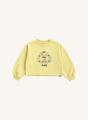 Hundred Pieces - Belmont Lucky Organik Baumwoll-Sweatshirt | Hellgelb