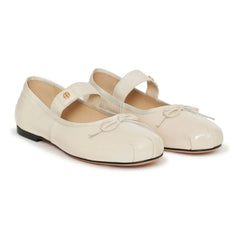 Anine Bing - Jolie Ballerinas aus geknacktem Leder | Creme