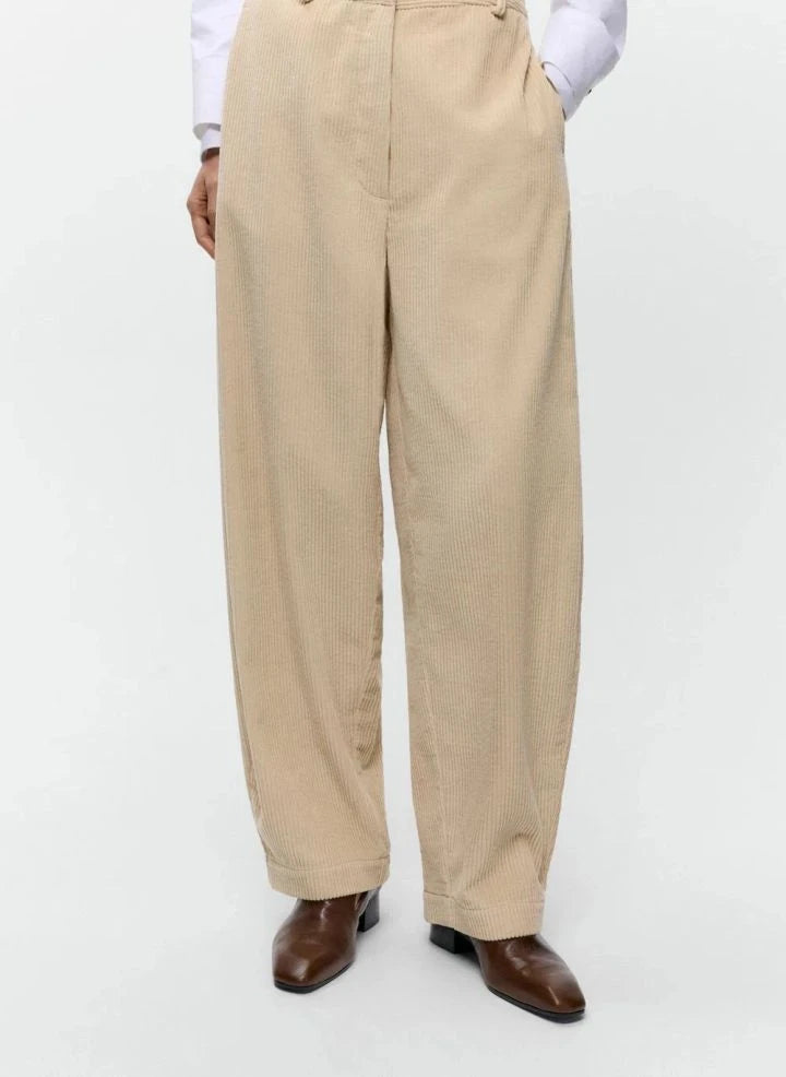 Cordera - Samt Baumwollhose | Beige