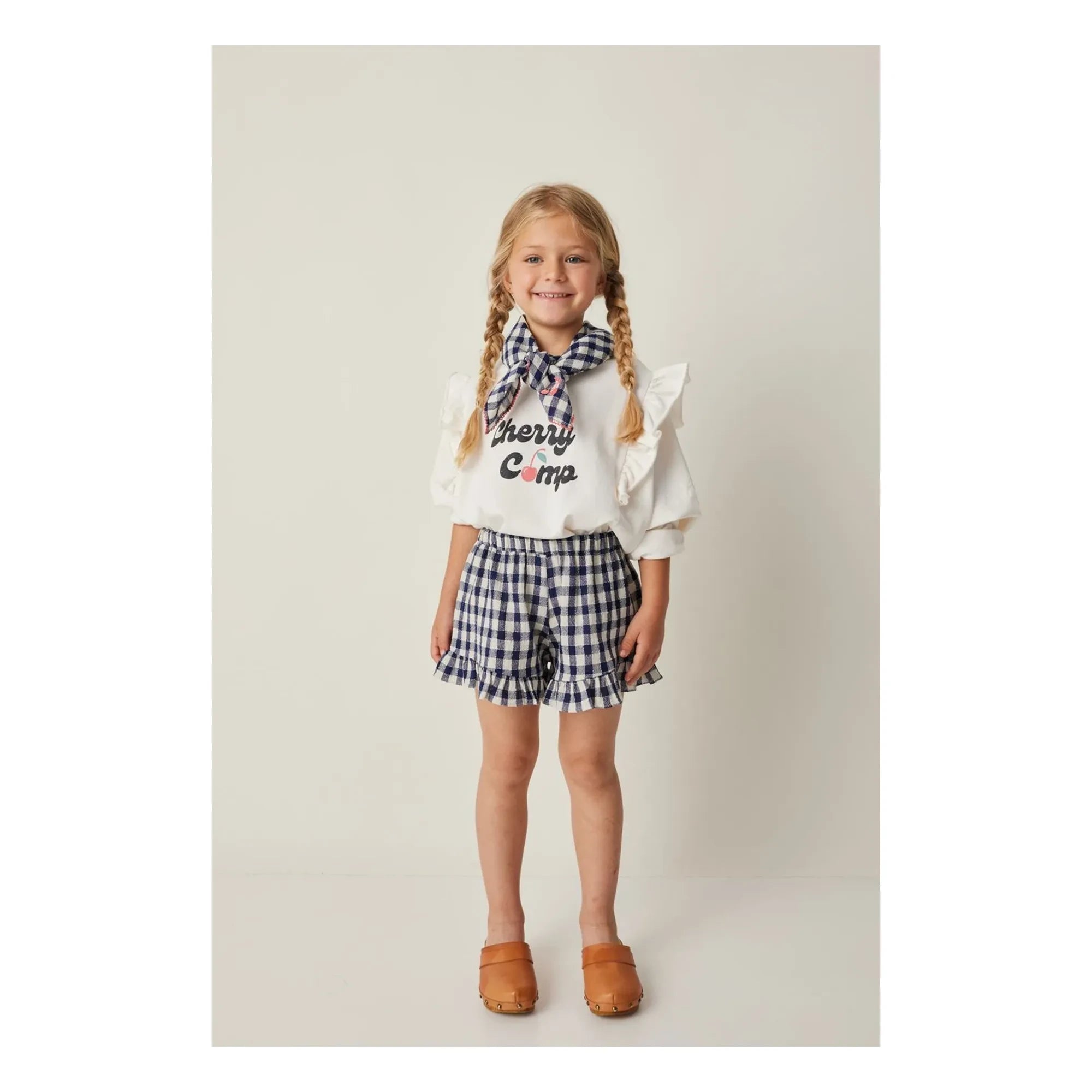 Tocoto Vintage - Rüschen Kirsch-Sweatshirt | Weiß