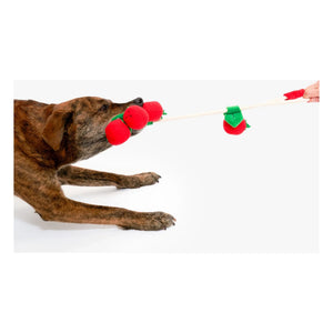 The Furry Folks - Kirschtomate Kratzspielzeug | Tomatenrot