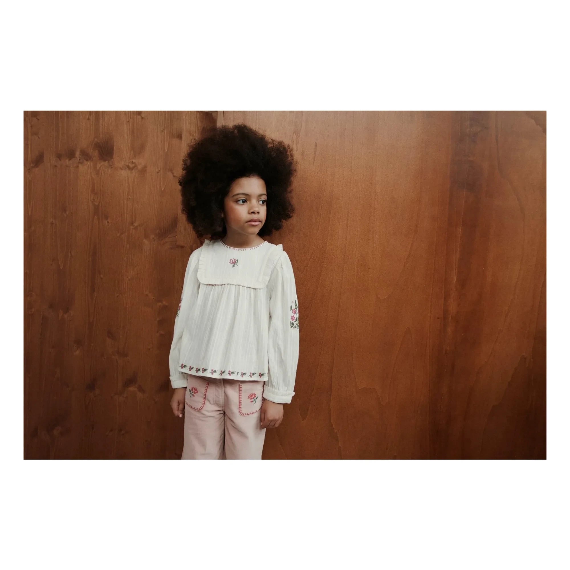 Emile et Ida - Bestickte Bluse | Creme