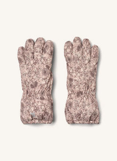 Wheat - Skiski Skihandschuhe mit Blumenmuster | Rosa