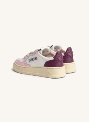 Autry - Zwei-Farben Kinder Medalist Niedrig Leder Sneaker | Rosa