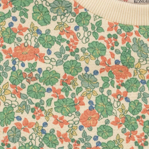 Konges Sløjd - Loupy Blumenmuster Bio-Baumwoll-Sweatshirt | Grün