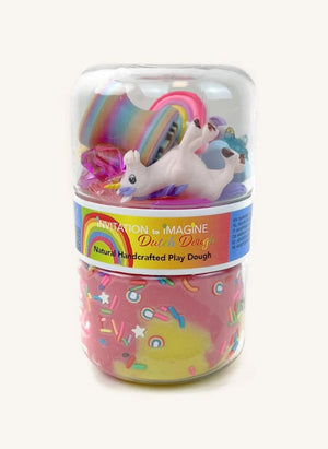 Einladung zum Vorstellen - Große Überraschung Modelliermasse Glas - Regenbogen