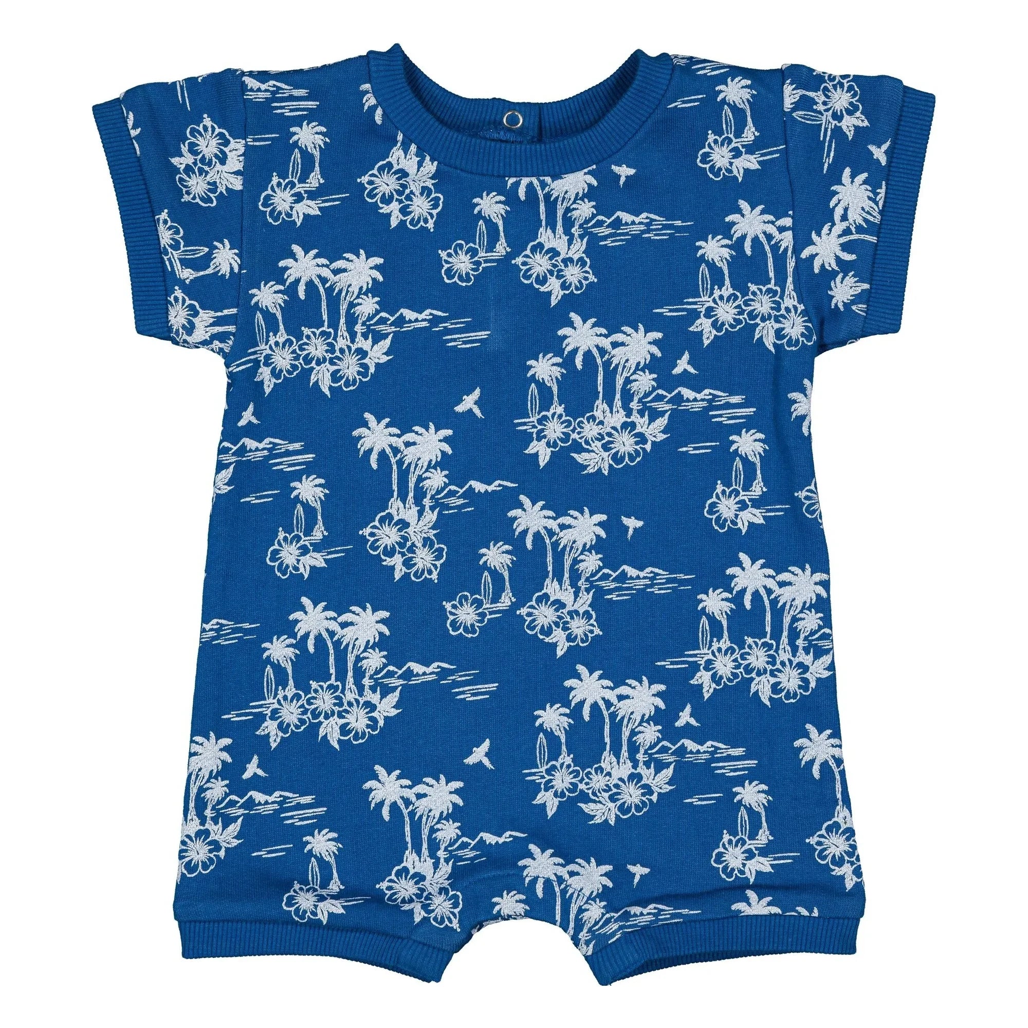 Louis Louise - Town Hawaiian Fleece Strampler | Indigo