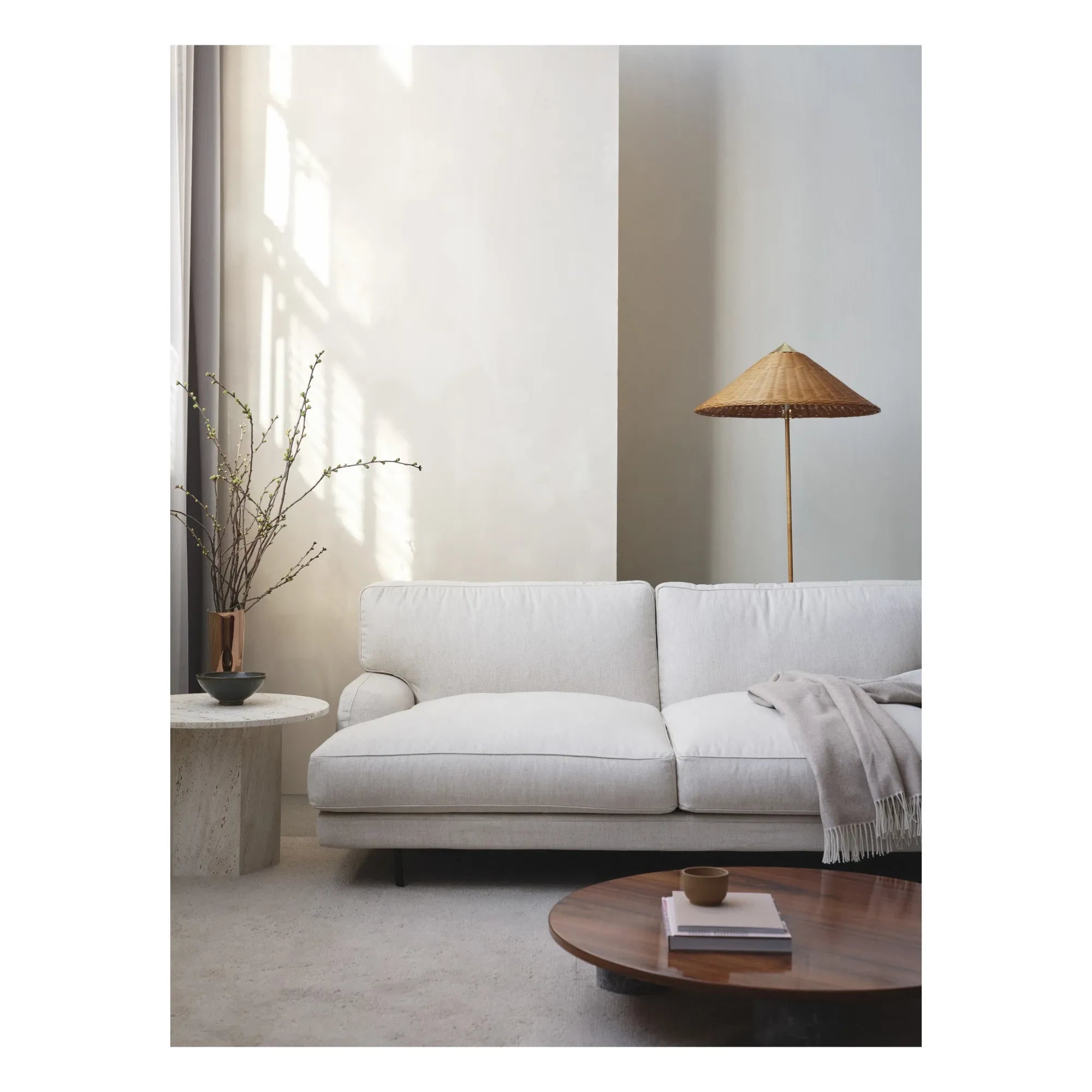 Gubi - 9602 Rattan Stehlampe | Natürlich