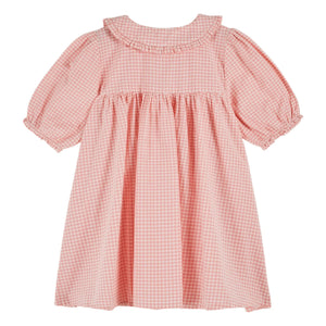 Emile et Ida – Maxikleid aus Bio-Baumwolle mit Vichy-Karo | Pink