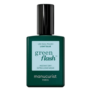 Manucurist - Hellblau-Grüner Flash Semi-permanenter Nagellack - 15 ml