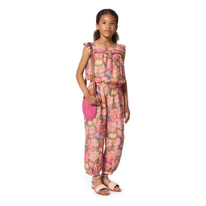 Chloé - Overall aus Bio-Baumwolle mit Blumenmuster | Altrosa