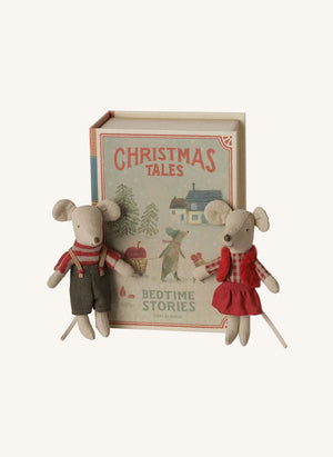 Maileg - In einer Buchform Box ein Paar Weihnachtsmäuse