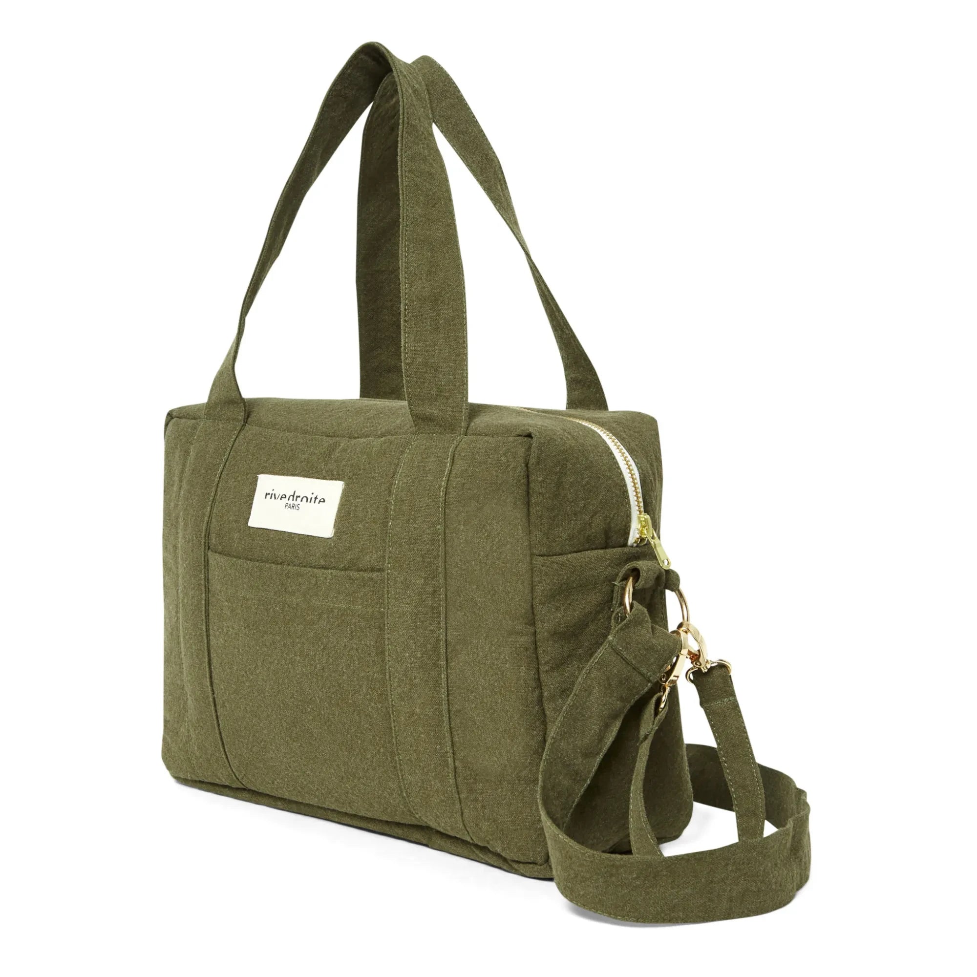 rivedroite - Wickeltasche Mini Darcy aus recycelter Baumwolle | Khaki