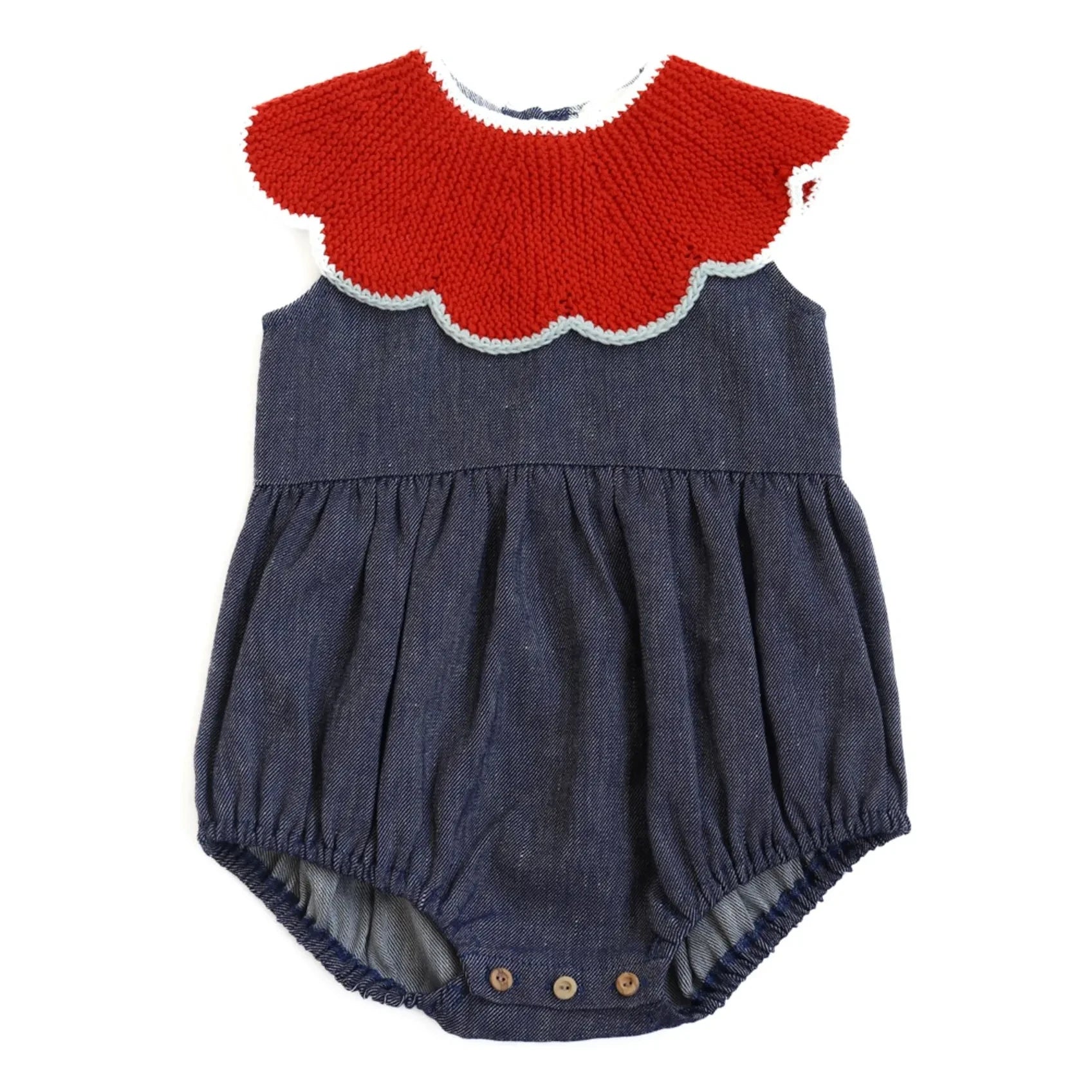 Kalinka - Cordelia Leinen Overall | Denim Blau