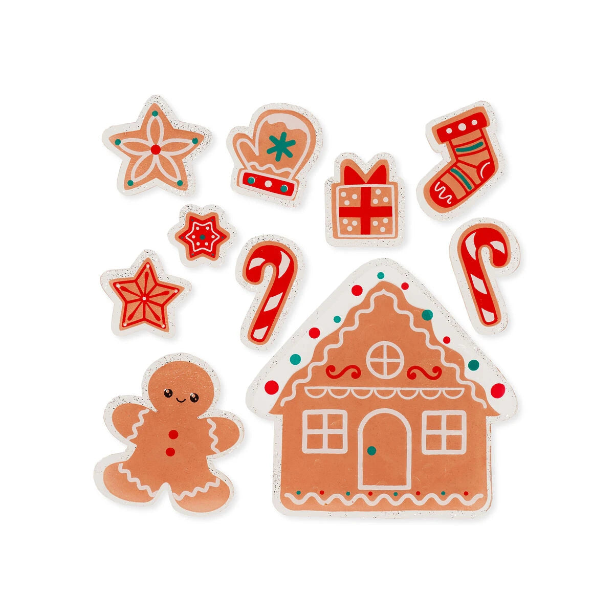 Legami - Set Gel Fensteraufkleber - Window-Glow - Klein - Santa Claus