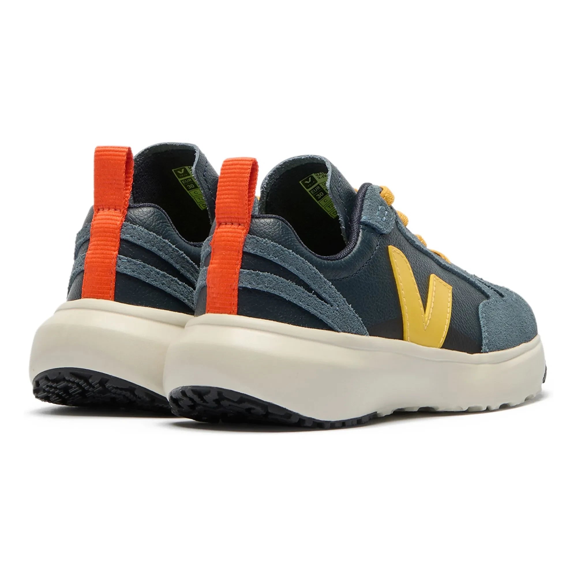Veja - Elastische Sneakers mit Spitze Kleiner Kanarienvogel Offenes Leder O.T. | Blau