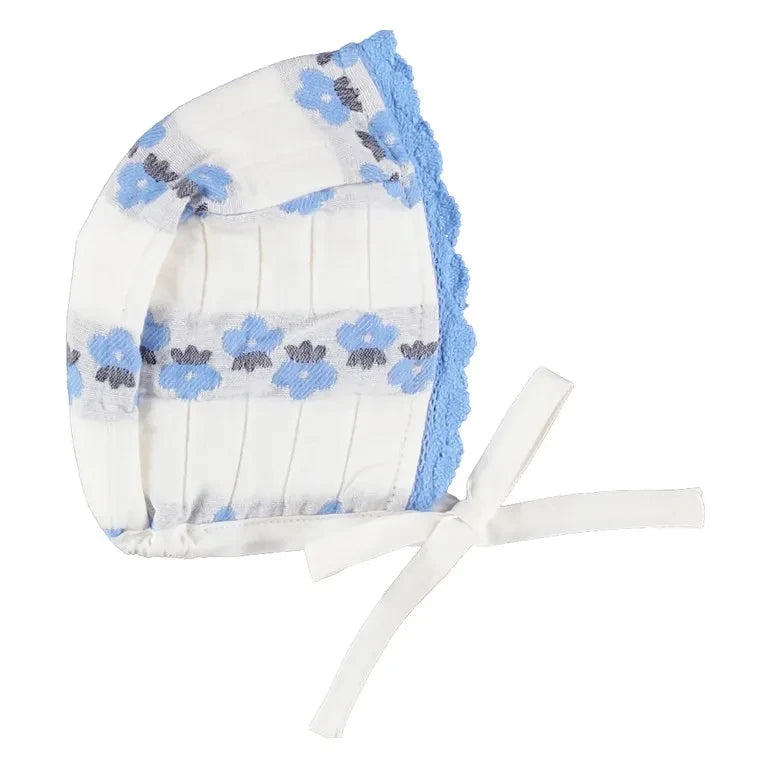 Bebe Organic - Scilla Blumenmuster-Mütze | Blau