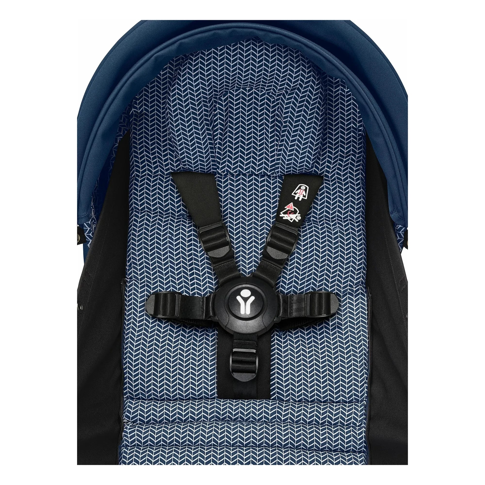 Stokke® - YOYO³ 0+ Neugeborenen-Kinderwagen Schwarzes Gestell | Air France Blau