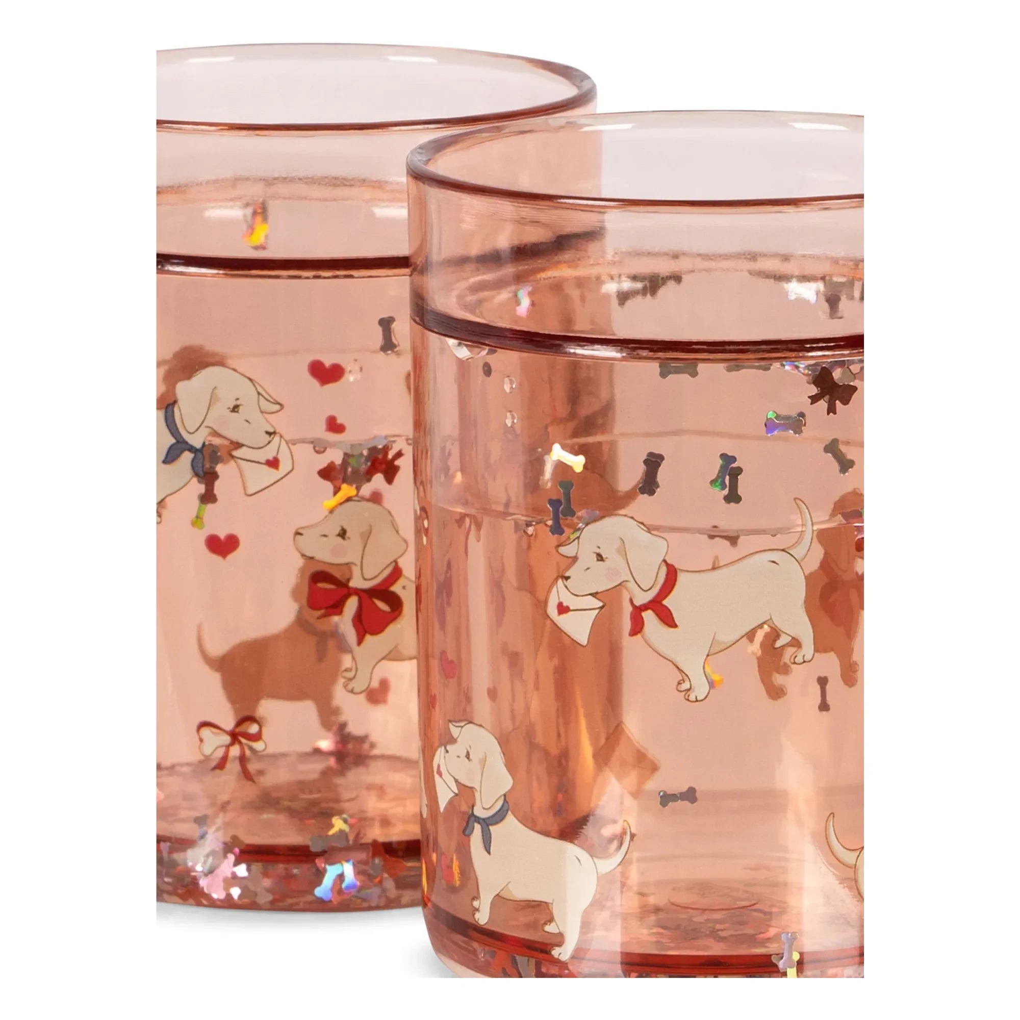 Konges Sløjd - Woof Glitzerbecher - 2er Set | Rosa