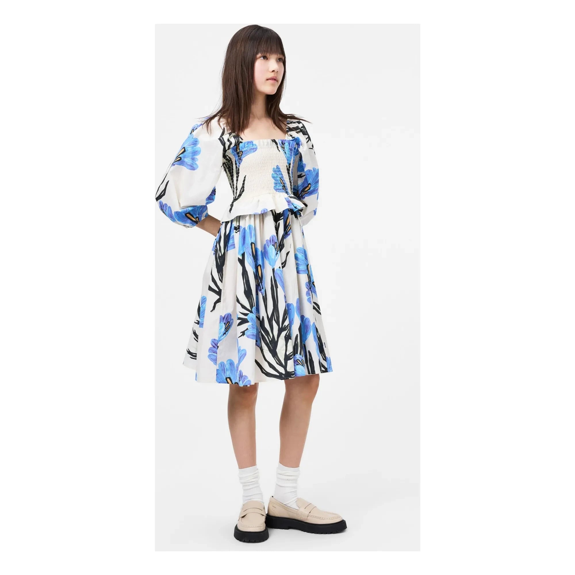 Molo - Chipie Bio-Baumwollkleid mit Blumen | Cremeweiß