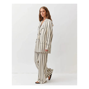 Diega - Verino Gestreifte Jacke | Ecru