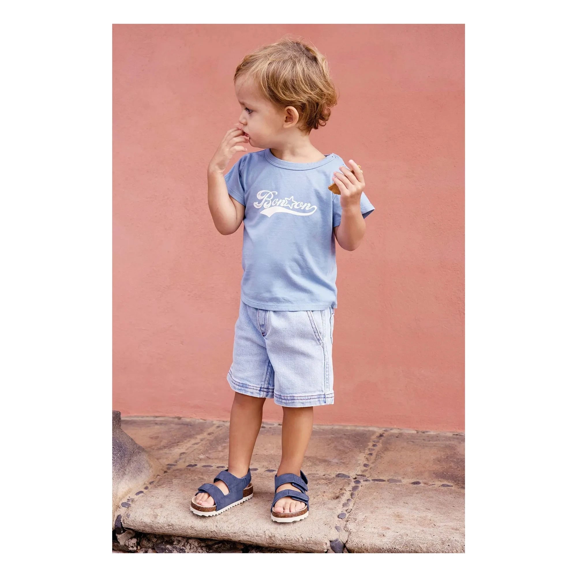 Bonton - Kurzes Chambray-Hemd Lyon | Jeansblau
