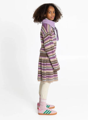 Smallable Kid - Lya Gestreiftes Wollkleid | Rosa