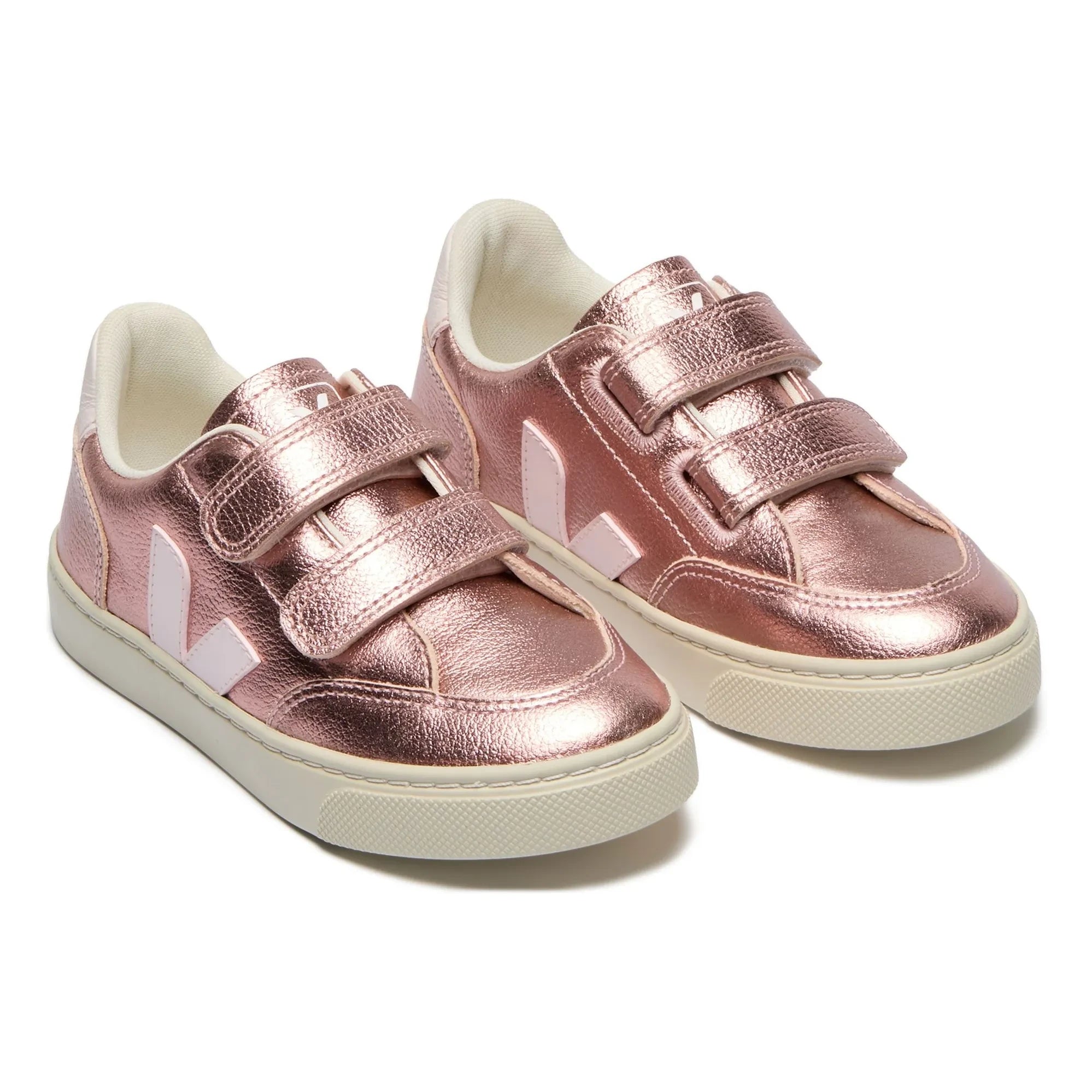Veja - V-12 Leder-Sneaker | Rosa Gold