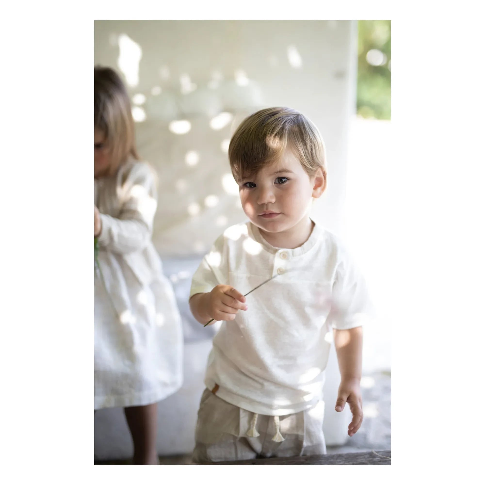 1+ in the family - Ordis Leinen T-Shirt | Weiß