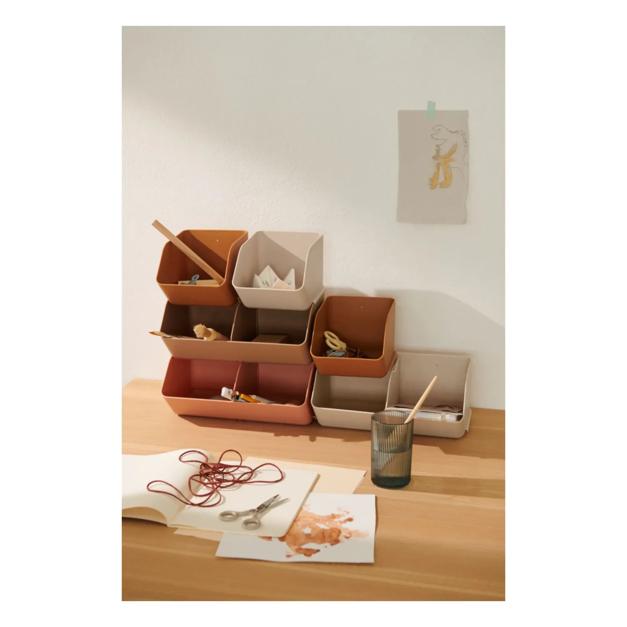 Liewood - Rosmarin Aufbewahrungsbox für den Tisch - 2er Set | Sand