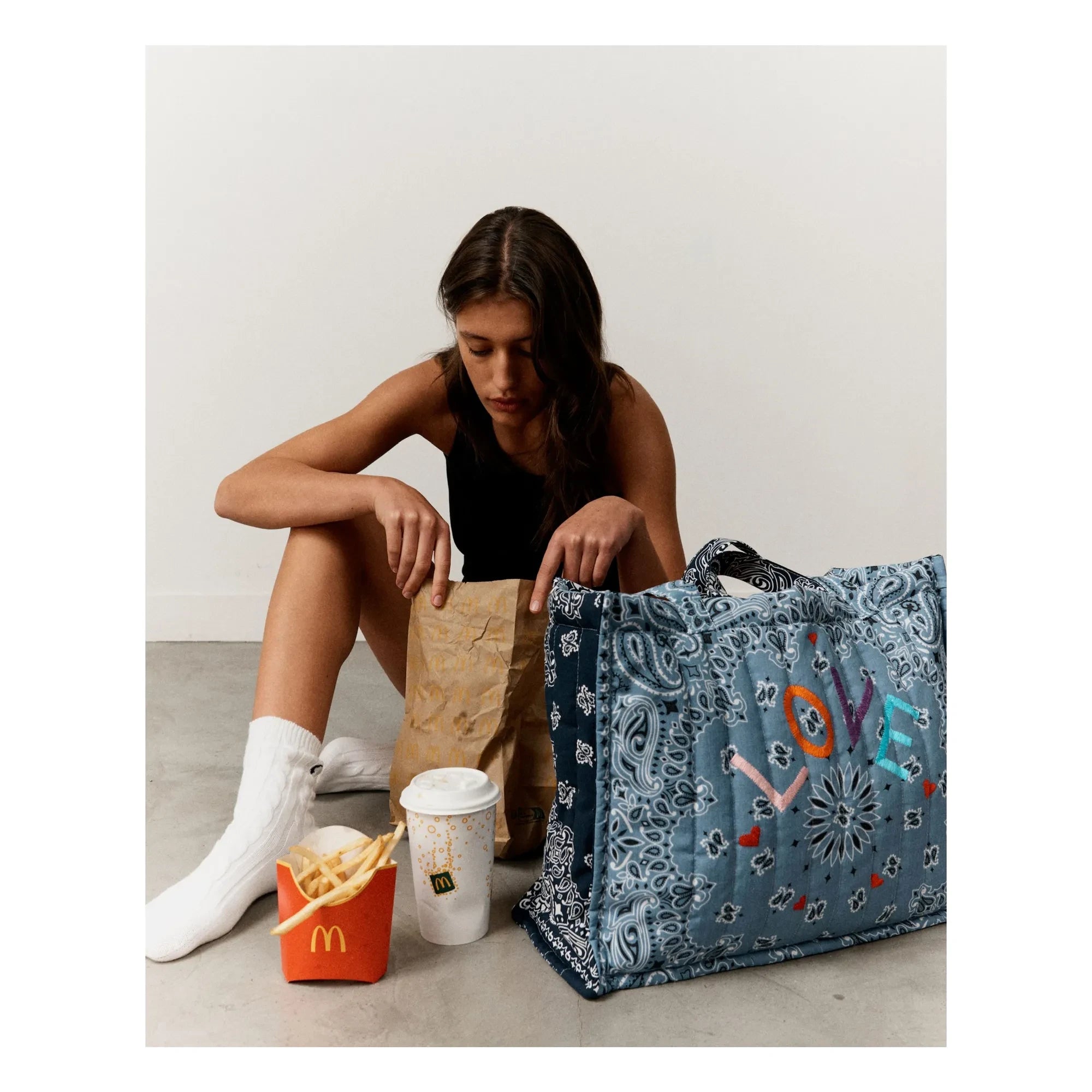 Call it by your name - Matelassé Love Maxi-Tasche | Blau