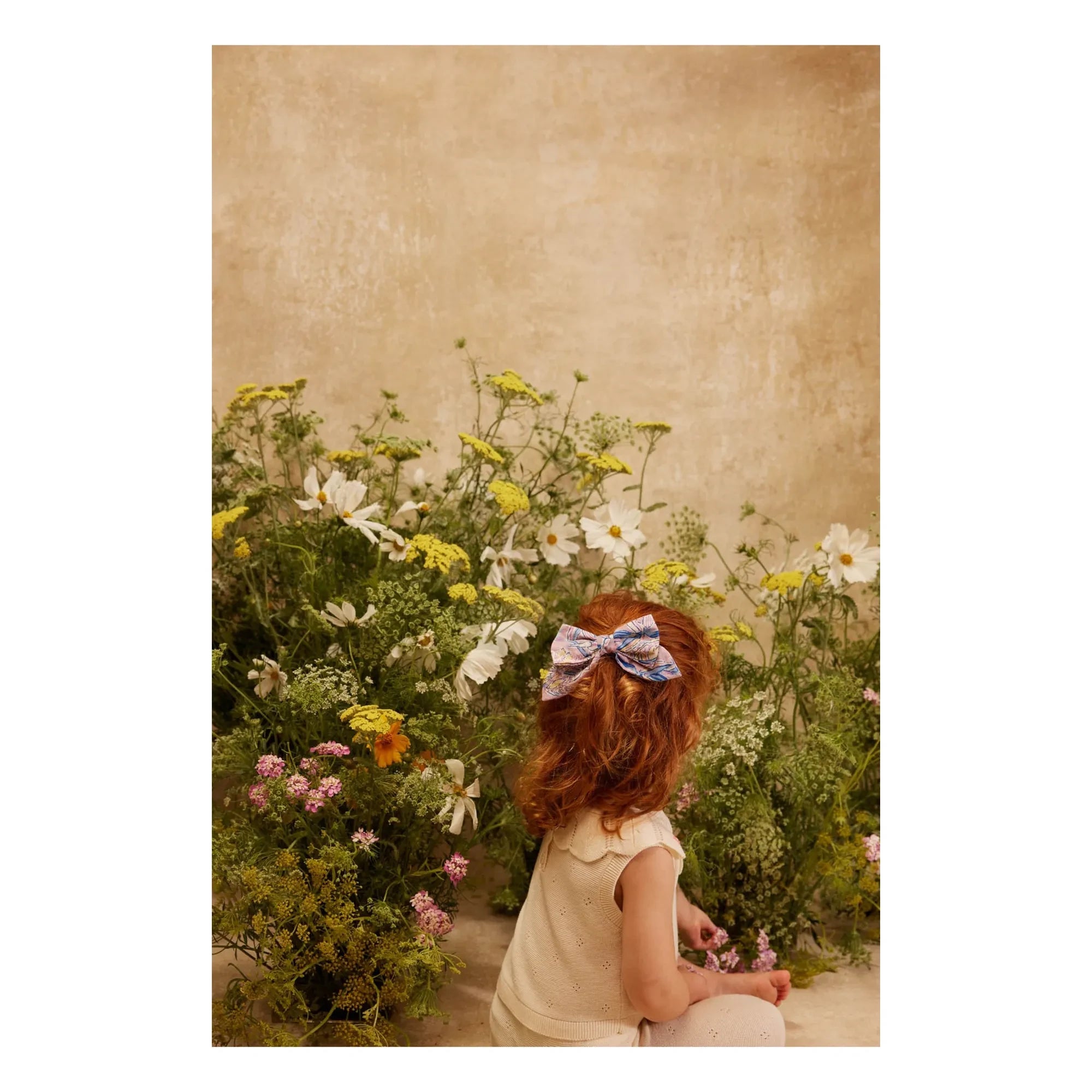 Louise Misha - Gilla Haarschleife mit Blumenmuster aus Bio-Baumwolle | Rosa
