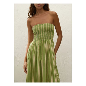 Faithfull the Brand - Jamie Gestreiftes Kleid | Grün