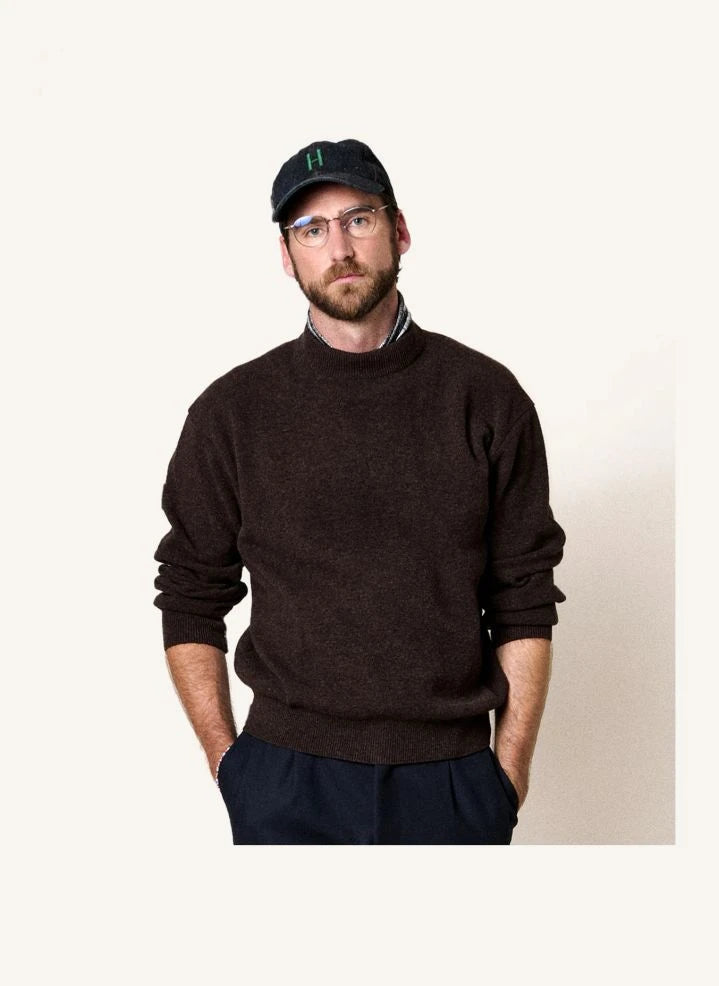 Homecore - Liam Wollpullover | Dunkelbraun