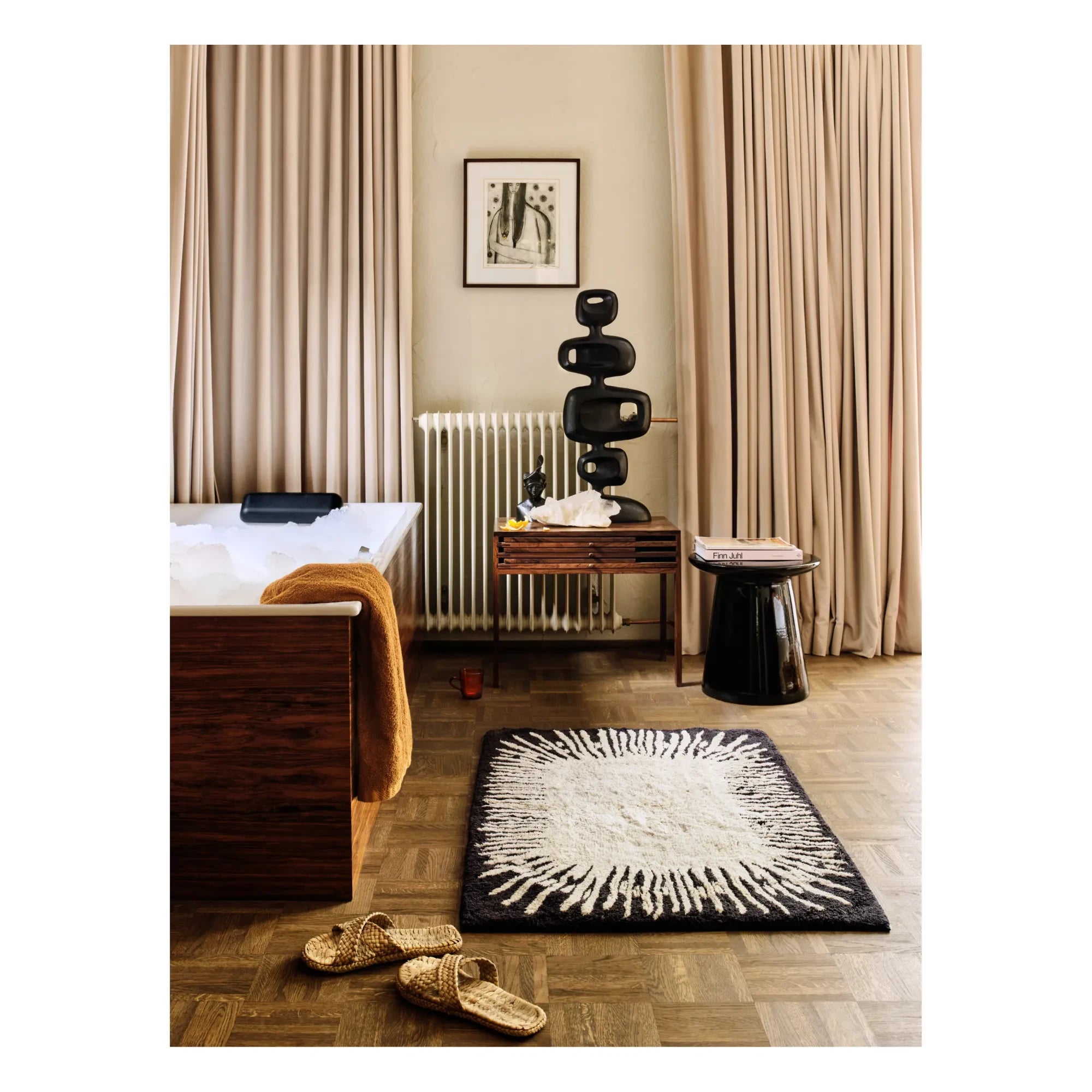 HKliving – Couchtisch aus Sandstein | Schwarz