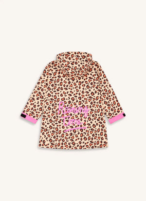 Hallo Hossy - Wasserabweisende Leopard Muster Kurze Poncho | Braun
