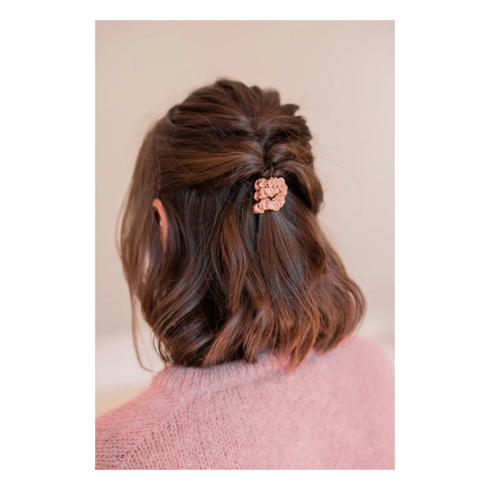 Bachca - Haargummis aus Seide - 2er Set | Rosa