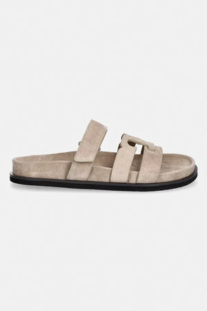 Tory Burch Ines Sport Slide Kadın Süet Düz Taban Terlik