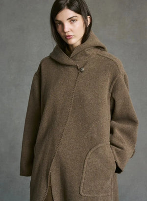 Hod - Carmen Mantel | Taupe-Braun