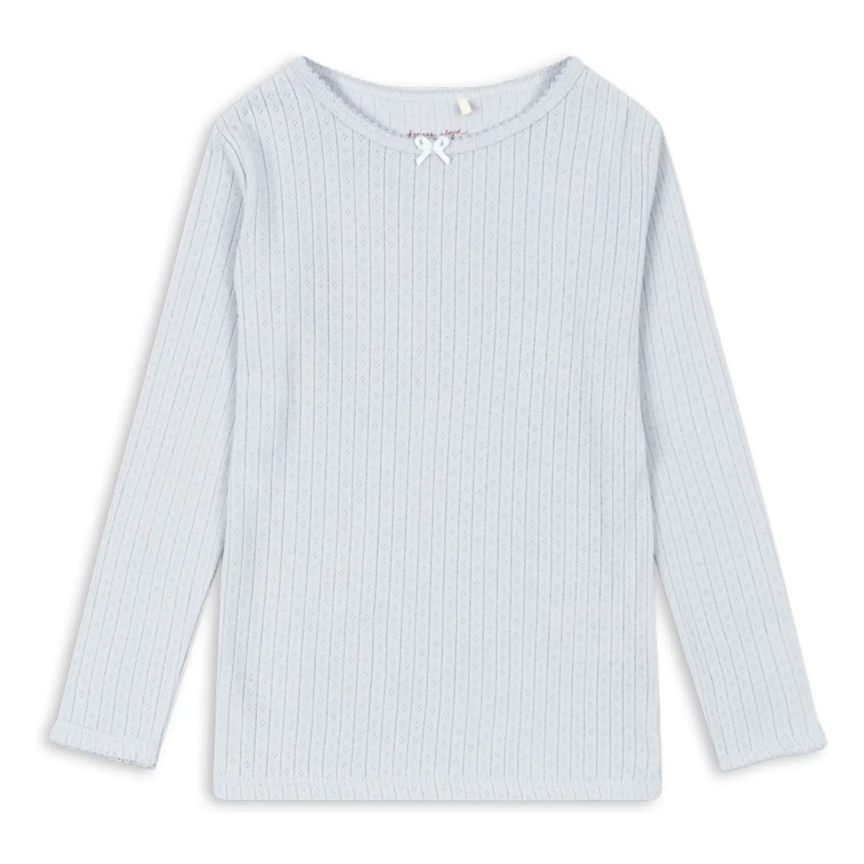 Konges Sløjd - Minnie Pointelle Bio-Baumwoll-T-Shirt | Hellblau